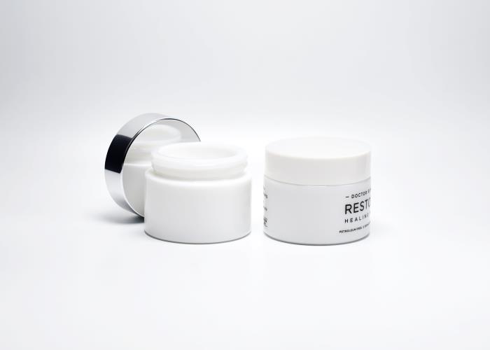 JG-AQ50 50ml Opal White Glass Cosmetic Jar